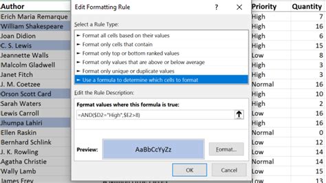 how to add conditional formatting in word