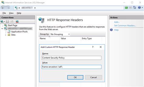 how to add content security policy header in html