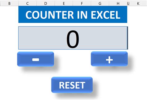 how to add counter in excel
