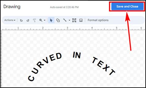 how to add curved text in google docs