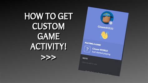 how to add custom game in discord