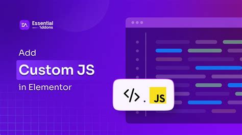 how to add custom js code in elementor