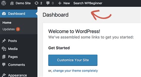 how to add custom top bar in wordpress