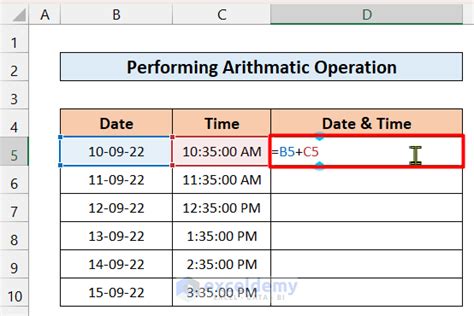 how to add date and time to excel spreadsheet