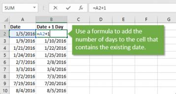 how to add days to a date in excel with formula