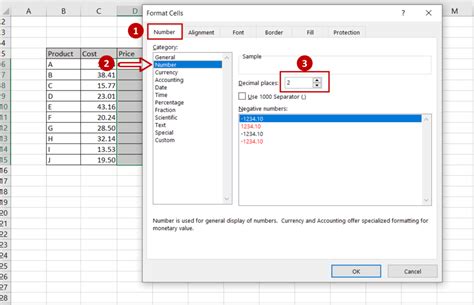 how to add decimal numbers in excel