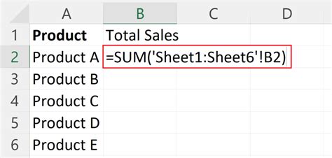 How To Add Different Sheets Excel Cells