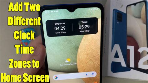 how to add different time zone clock in android home screen
