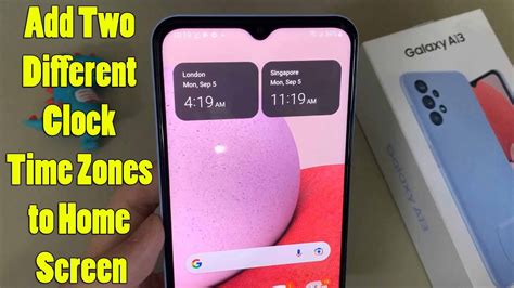 how to add different time zone clock in android samsung