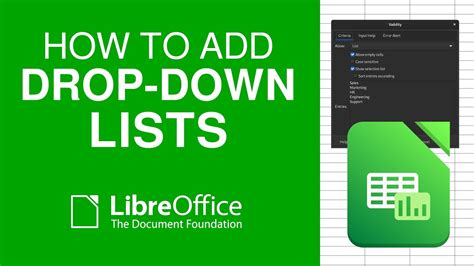 How To Add Drop Down In Libreoffice Calc