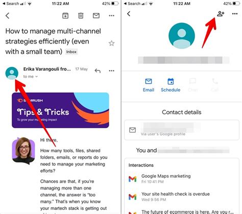 how to add email to contact list gmail on iphone