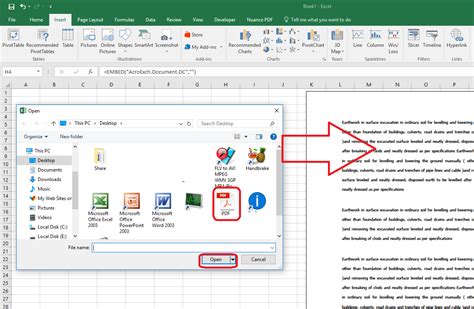 how to add excel link to word document