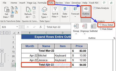 How To Add Expander In Excel