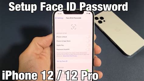 how to add face id and password to settings
