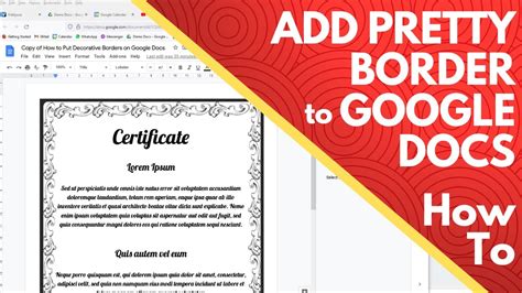 how to add fancy borders in google docs