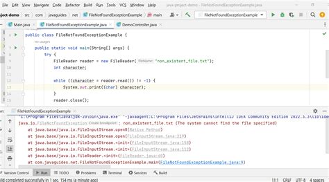 How To Add File Not Found Exception In Java