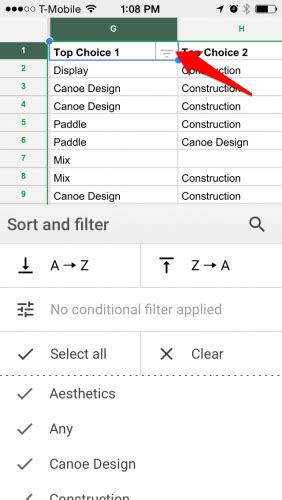 how to add filter in google sheets mobile