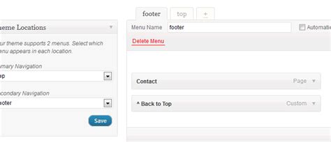 how to add footer menu in wordpress