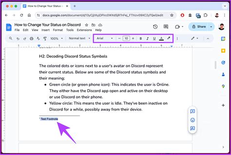 how to add footnotes in google docs mac