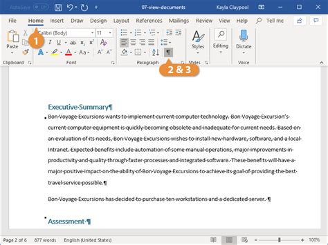 how to add formatting marks in word