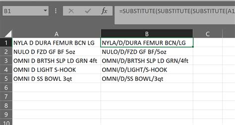 how to add forward slash in excel formula