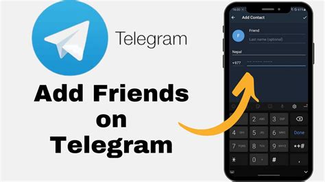 how to add friend in telegram using number