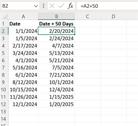 how to add future date in excel
