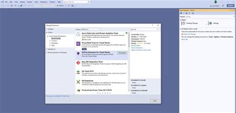 how to add git menu in visual studio 2019