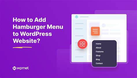 how to add hamburger menu in elementor