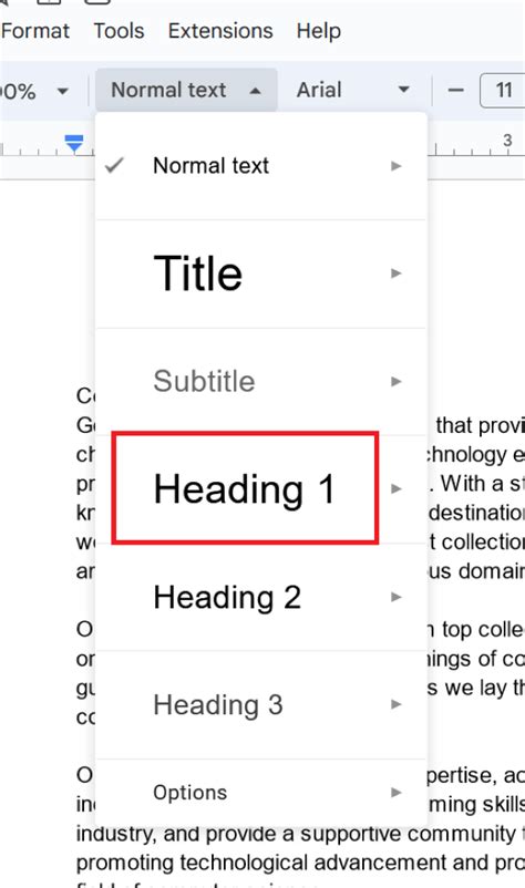 how to add headings to outline in google docs mobile