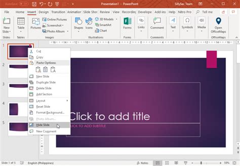 how to add hidden notes in powerpoint