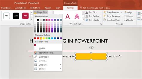 how to add highlight in powerpoint