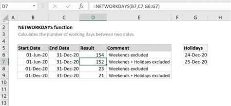 how to add holidays to networkdays in excel