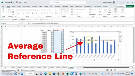 how to add horizontal reference line in excel chart