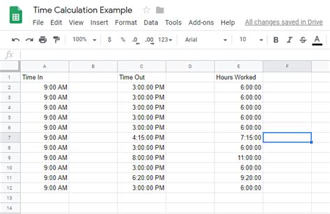 How To Calculate Time in Google Sheets
