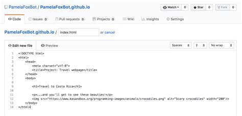 how to add html file to github