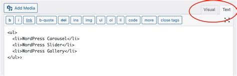 how to add html in wordpress page