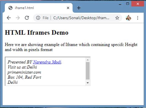how to add iframe in html using javascript