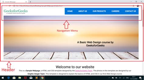 how to add image in header in html