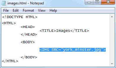 how to add image in html code from computer