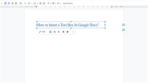 how to add image text in google docs