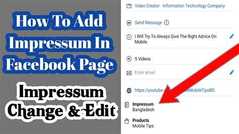 How to Add an Impressum to Your Facebook Page TermsFeed