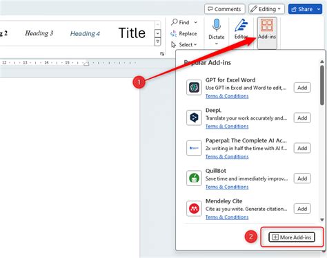 how to add in word document
