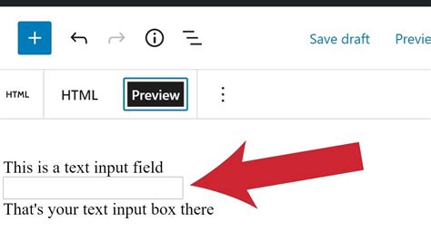 how to add input box in wordpress