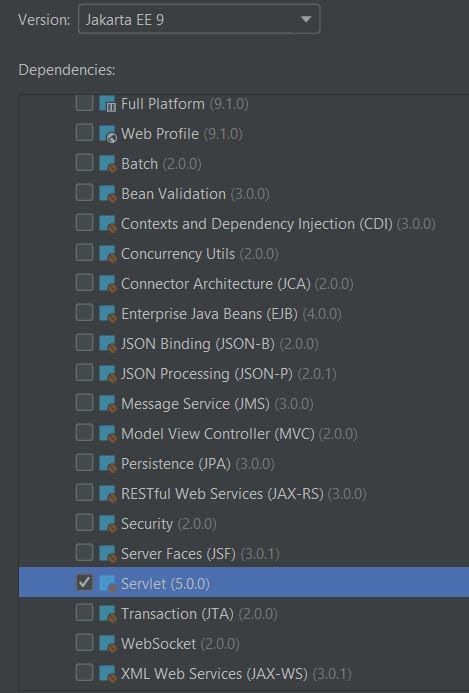 how to add jakarta ee in intellij