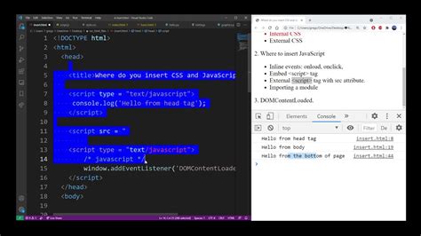 how to add javascript in html and css