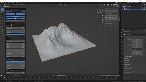 how to add landscape in blender 4.2