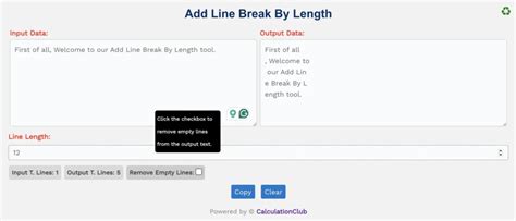 how to add line break in text area
