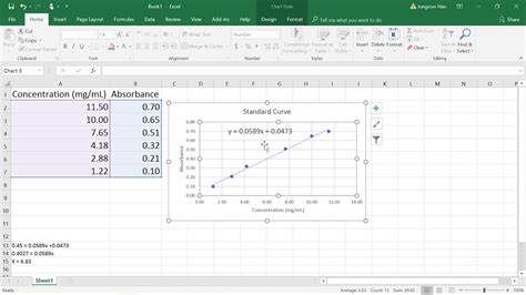 how to add line of best fit equation in excel