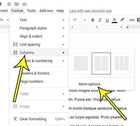 how to add lines between columns in google sheets